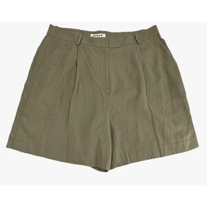 Boden Chino Twill Shorts Olive Green Classic Minimalist Women 14 NEW  Tencel NWT